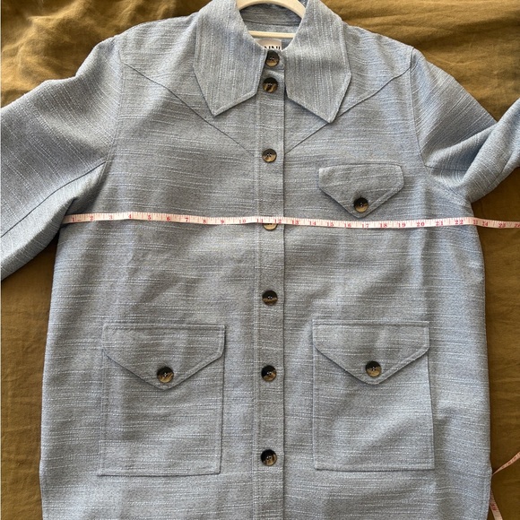 GANNI NWT Blue Melange Jacket sz 38 - Picture 6 of 7